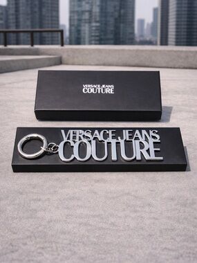 *New in Box* $200 Versace Jeans Couture Silver Keychain / Bag Charm